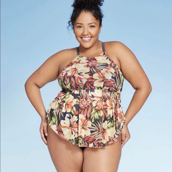 NWT Kona Sol High Neck Mesh Racerback Tankini Top - Picture 1 of 3